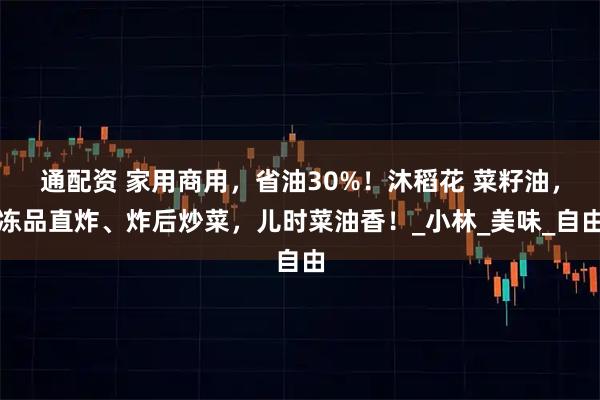通配资 家用商用,省油30%!沐稻花 菜籽油,冻品直炸、炸后炒菜,儿时菜油香!_小林_美味_自由