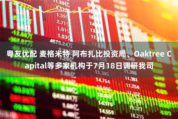 粤友优配 麦格米特 阿布扎比投资局、Oaktree Capital等多家机构于7月18日调研我司