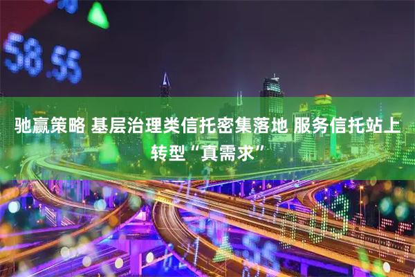 驰赢策略 基层治理类信托密集落地 服务信托站上转型“真需求”